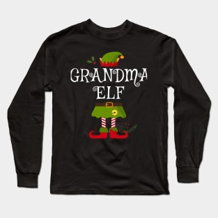 Grandma Elf Shirt , Family Matching Group Christmas Shirt, Matching T Shirt for Family, Family Reunion Shirts Long Sleeve T-Shirt